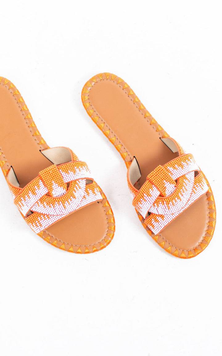 Beaded Sliders | Orange