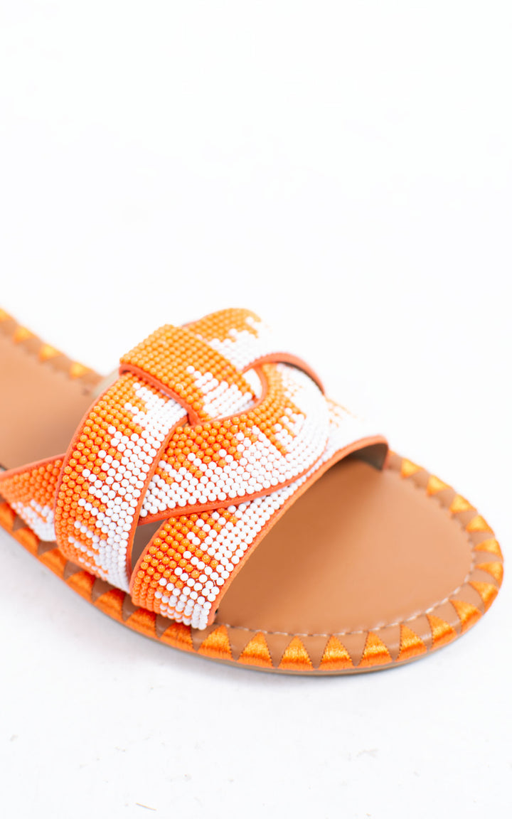 Beaded Sliders | Orange