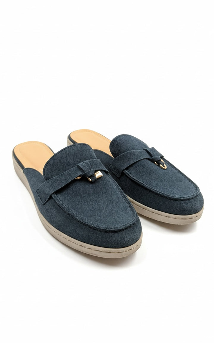 Beth Open Back Loafer | Navy