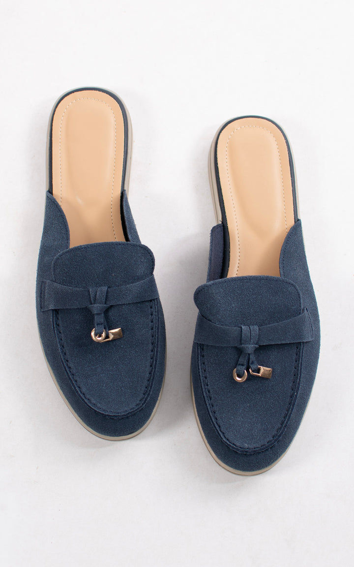 Beth Open Back Loafer | Navy