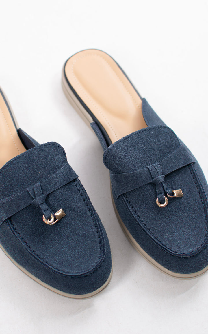 Beth Open Back Loafer | Navy