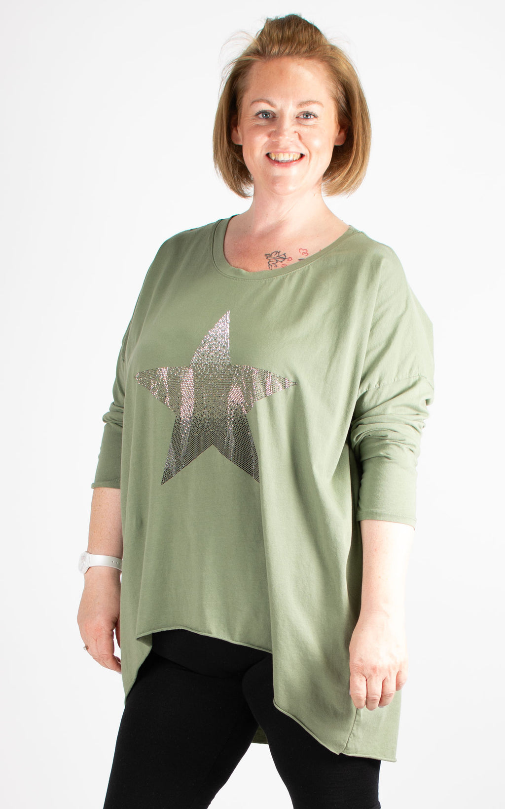 Bethany Long Sleeve | Star | Khaki