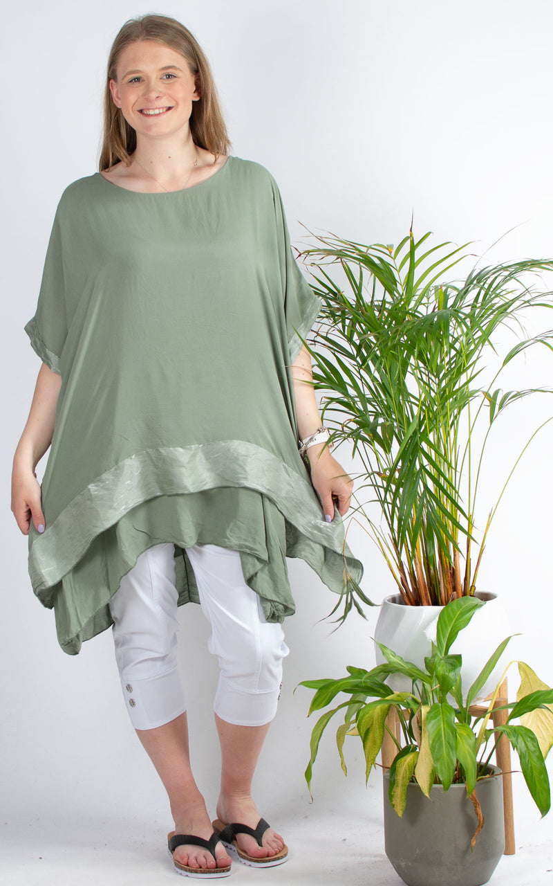 Beverly Double Layer Top | Khaki