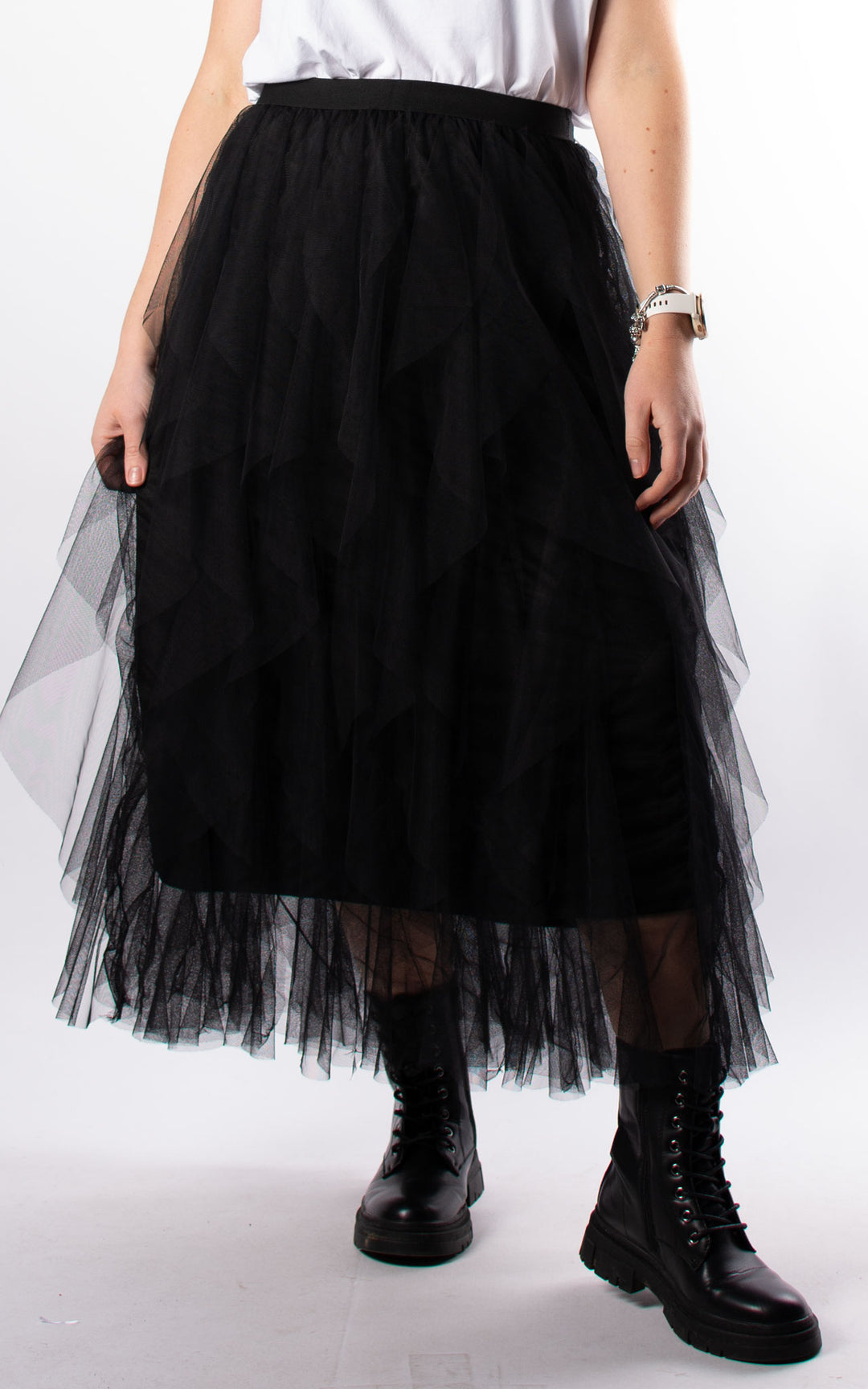 Black Mesh Skirt