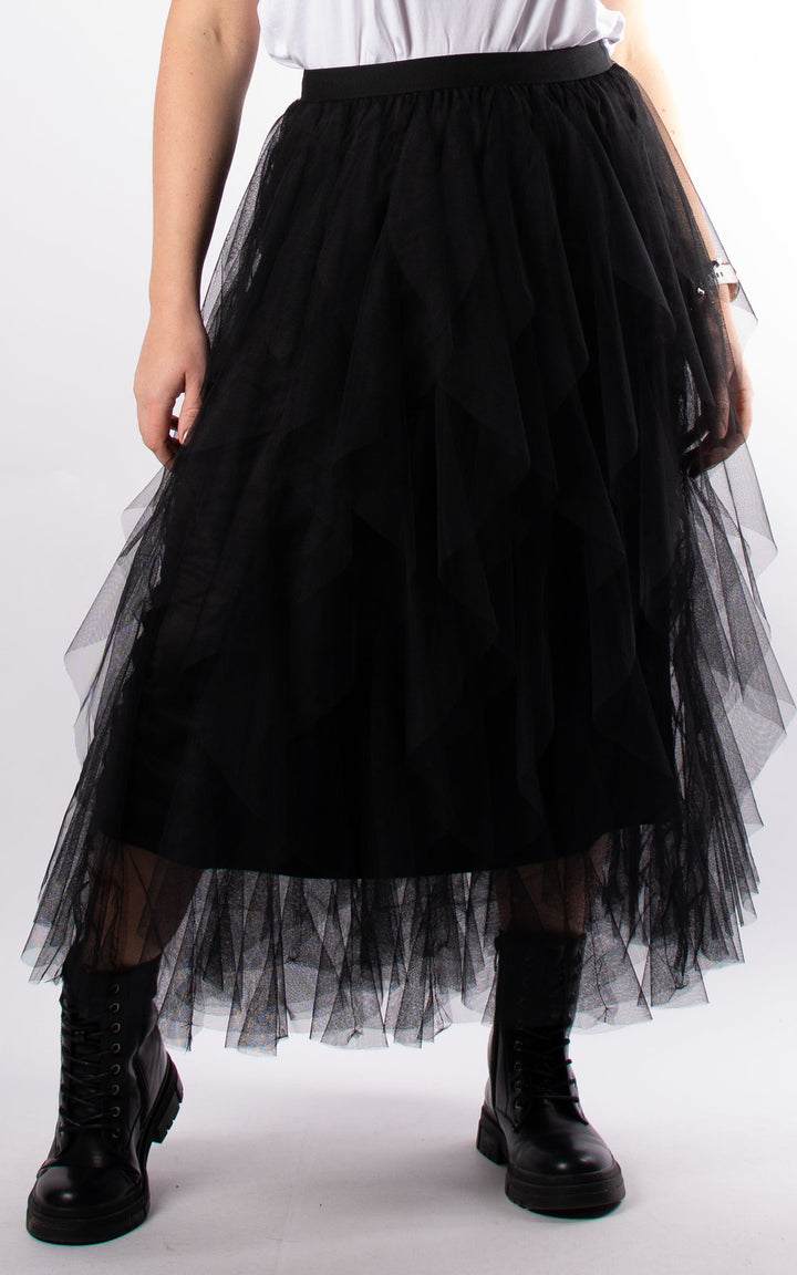 Black Mesh Skirt