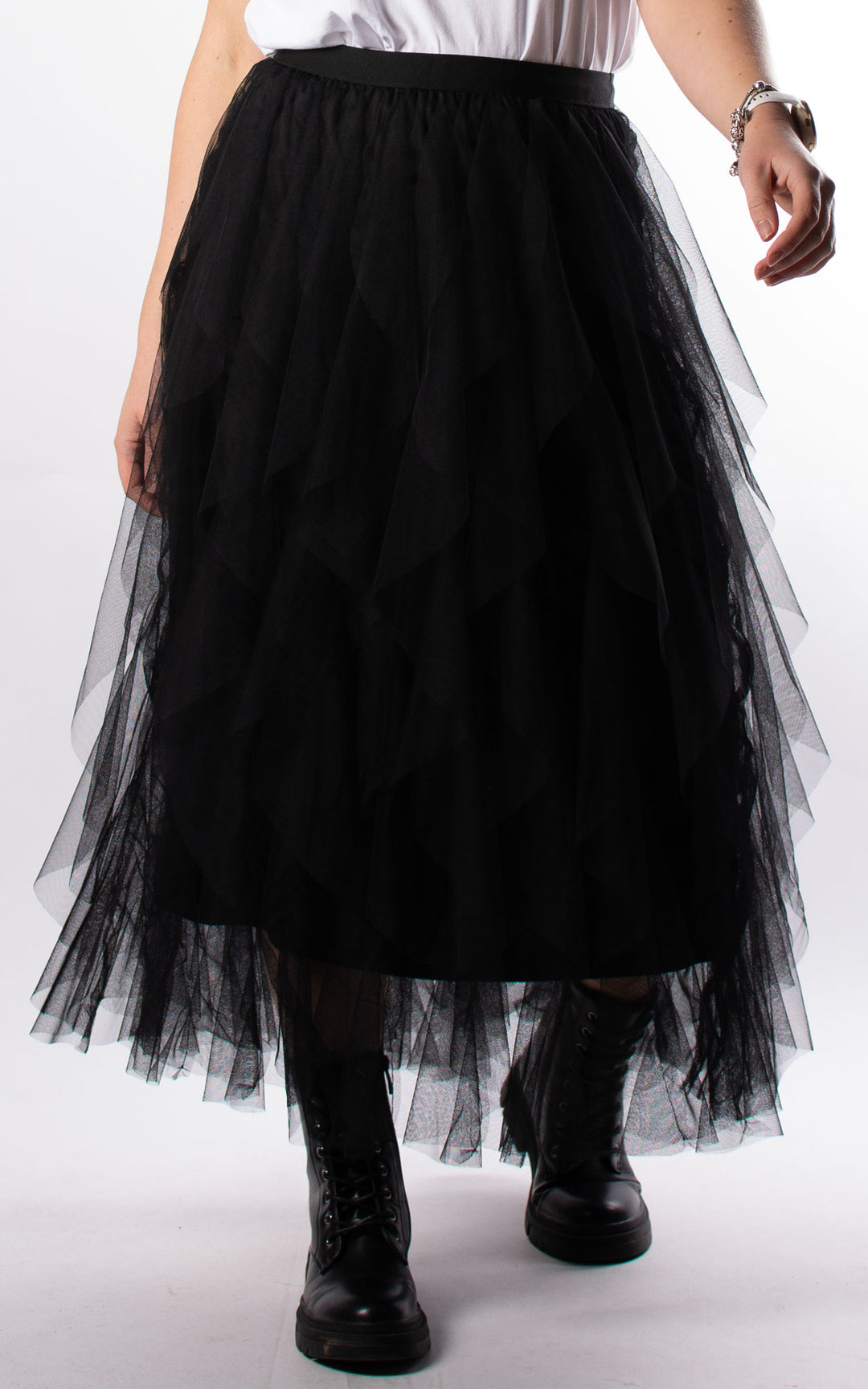 Black Mesh Skirt