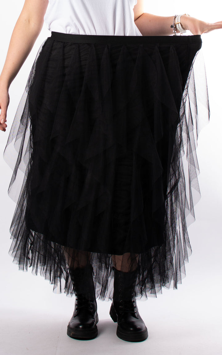 Black Mesh Skirt