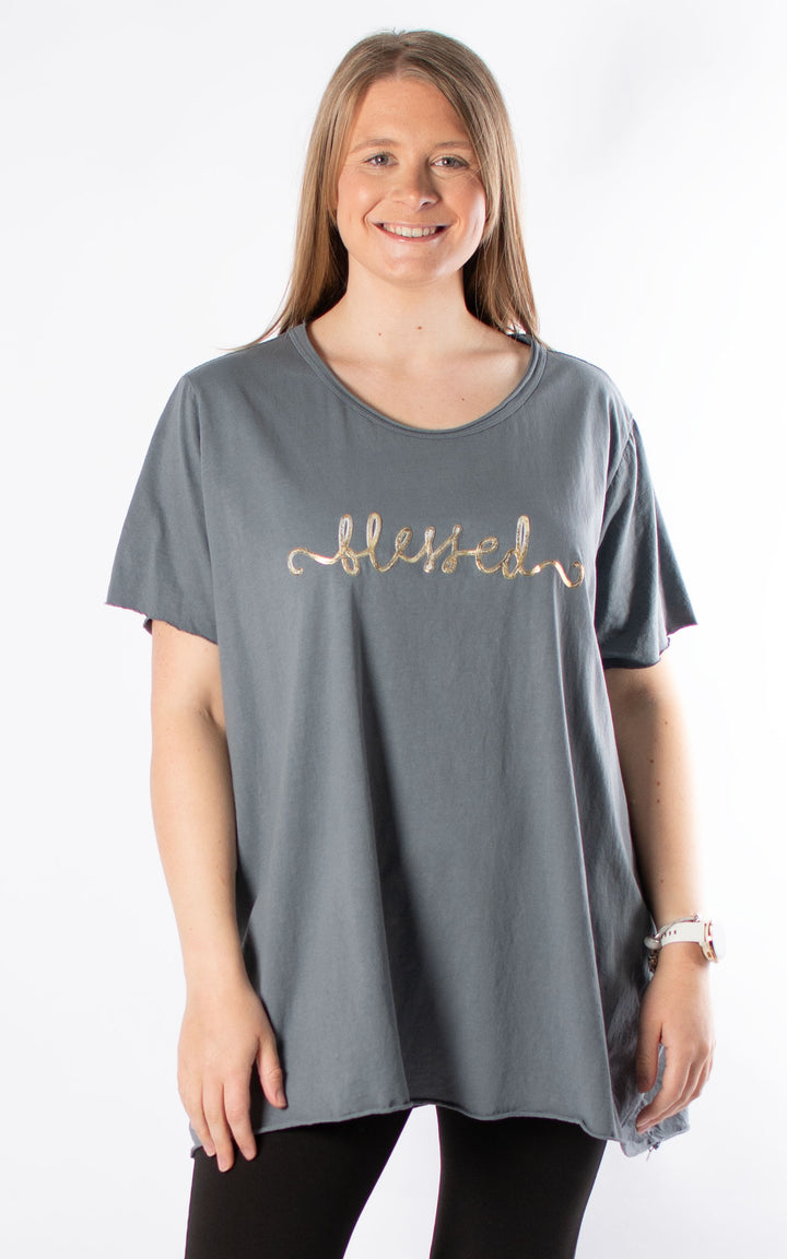 Bonnie Classic T | Blessed | Charcoal