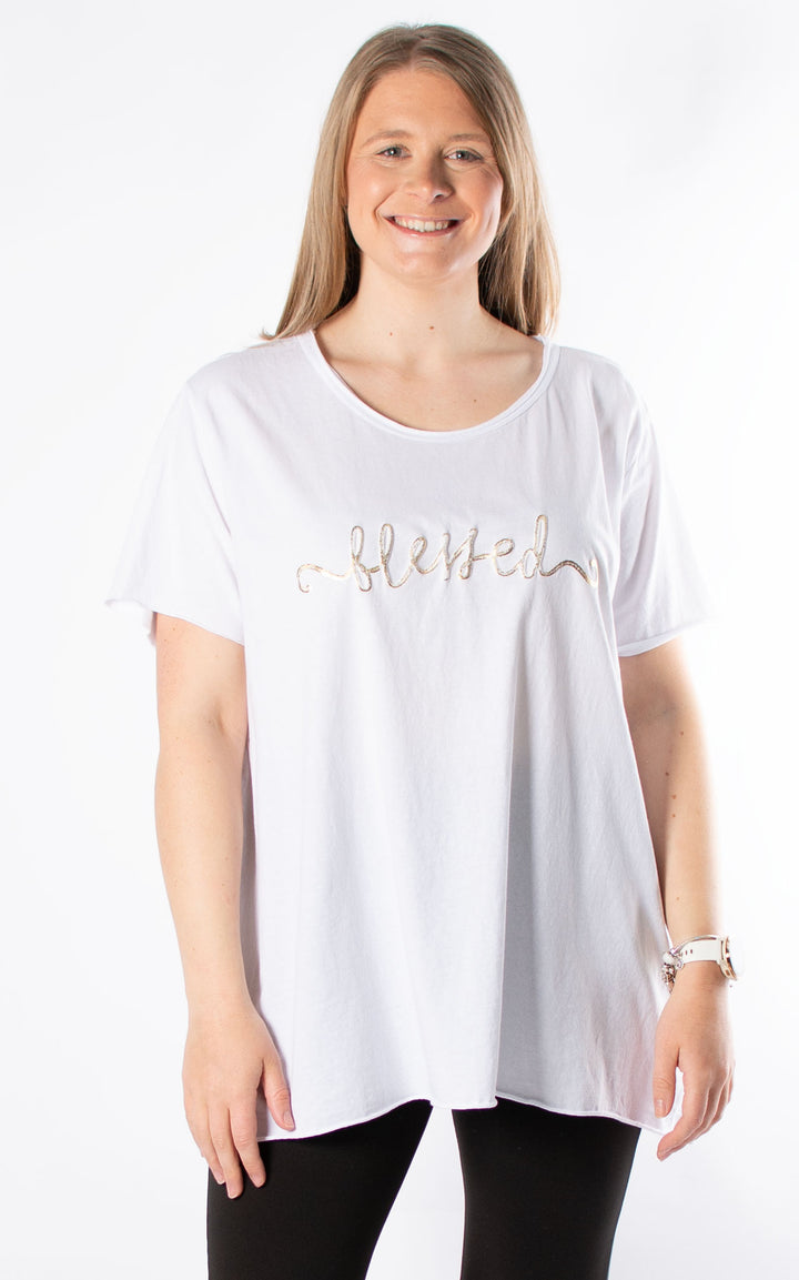 Bonnie Classic T | Blessed | White