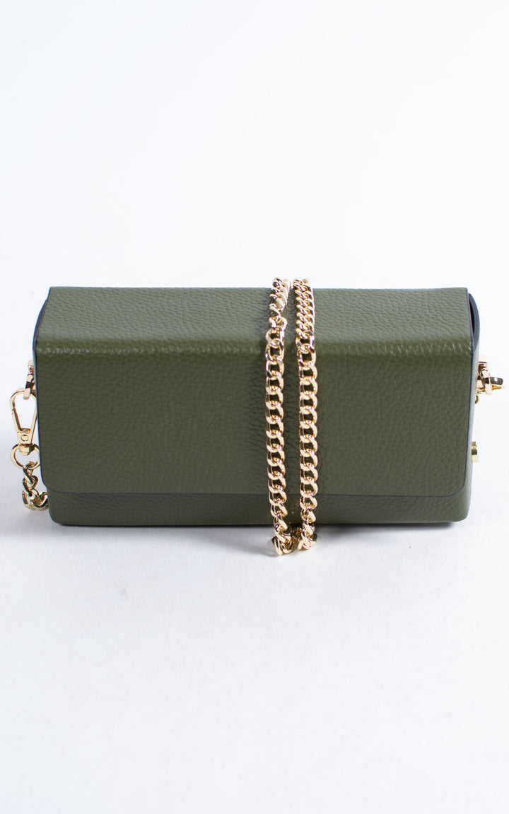 Box Leather Bag | Khaki