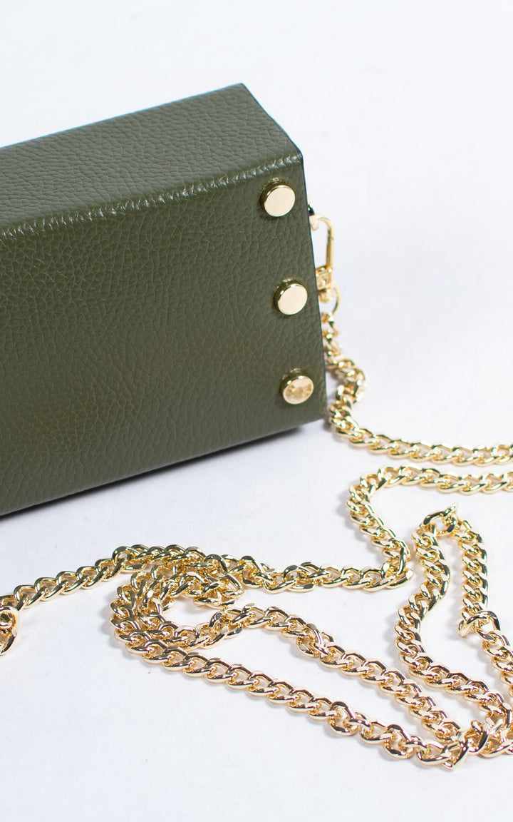 Box Leather Bag | Khaki