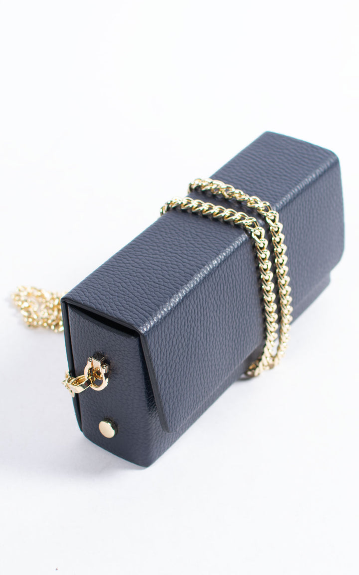 Box Leather Bag | Navy