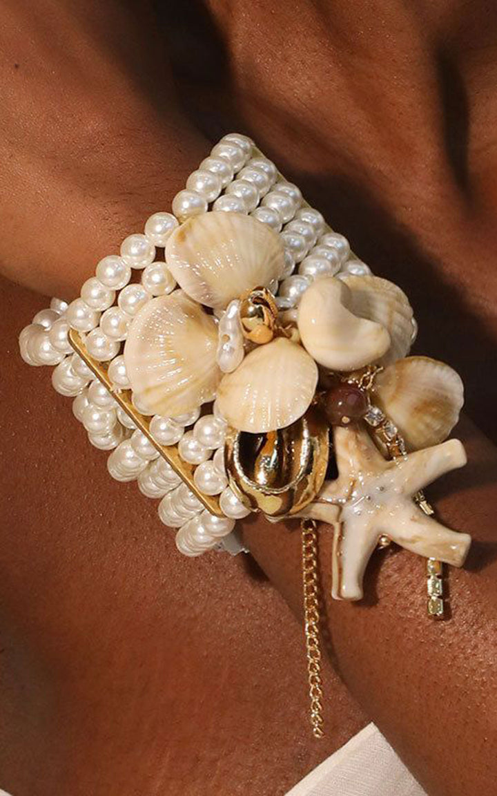 Bracelet | Stretchy Pearl | Seashell