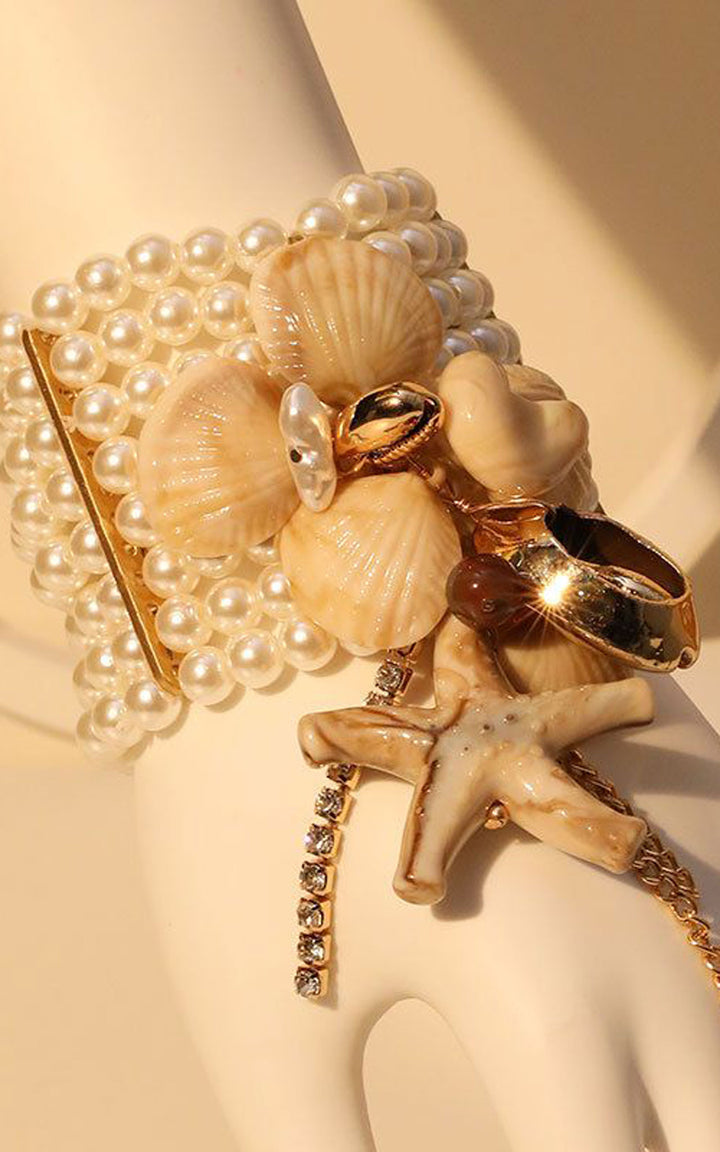 Bracelet | Stretchy Pearl | Seashell