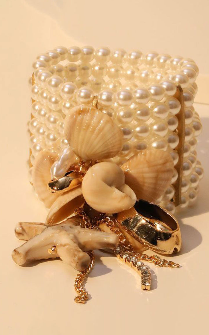 Bracelet | Stretchy Pearl | Seashell