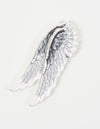 Brooch | Wings | Silver, Grey & White