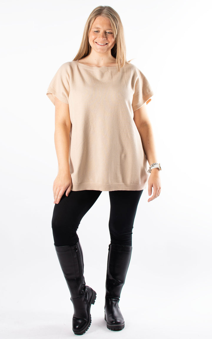 Button Back Jumper | Beige