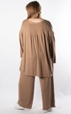 Button Cardigan Lounge Set | Camel