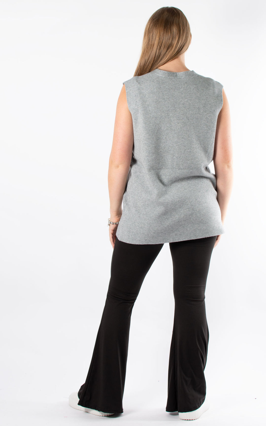 Button Knitted Waistcoat | Grey