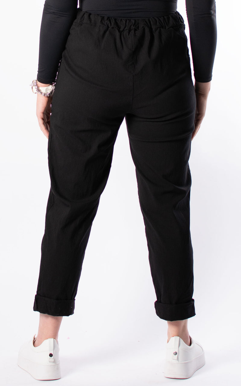 Button Magic Trousers | Black