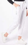 Button Magic Trousers | White