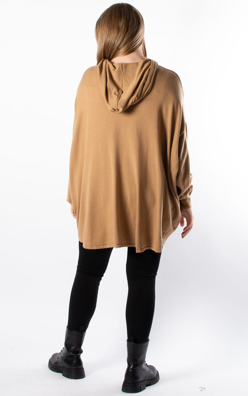 Caitlin Hooded Soft Knit | Camel