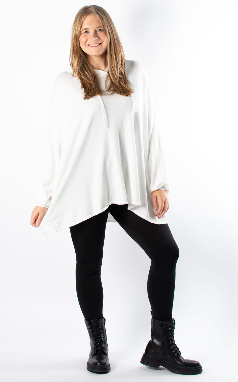 Caitlin Hooded Soft Knit | Winter White