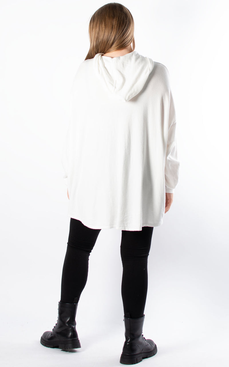 Caitlin Hooded Soft Knit | Winter White