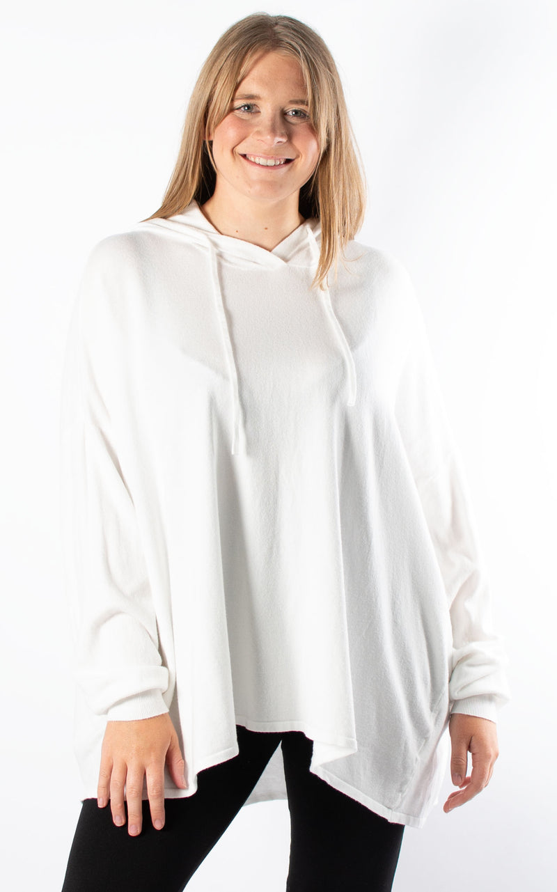 Caitlin Hooded Soft Knit | Winter White