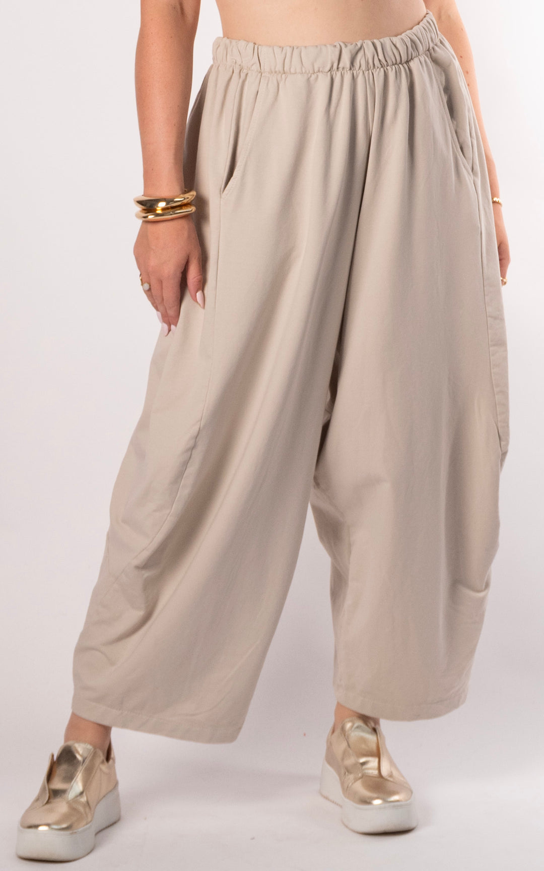 Callie Balloon Jogger | Beige