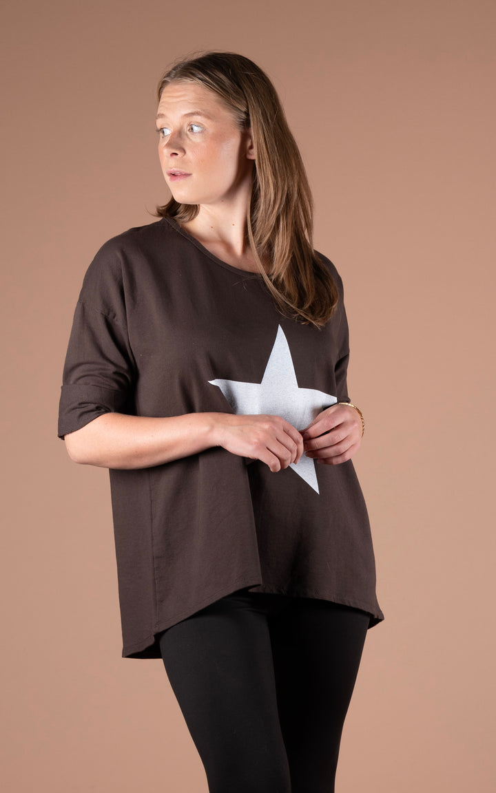 Camille Star Top| Brown