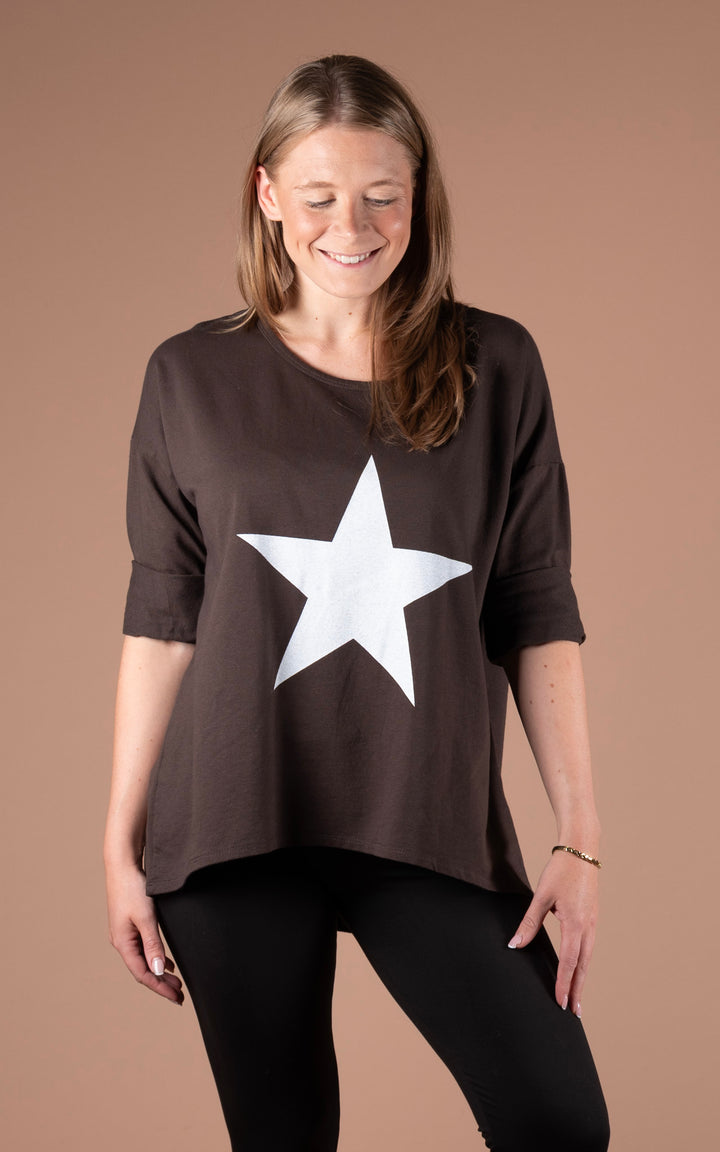Camille Star Top| Brown