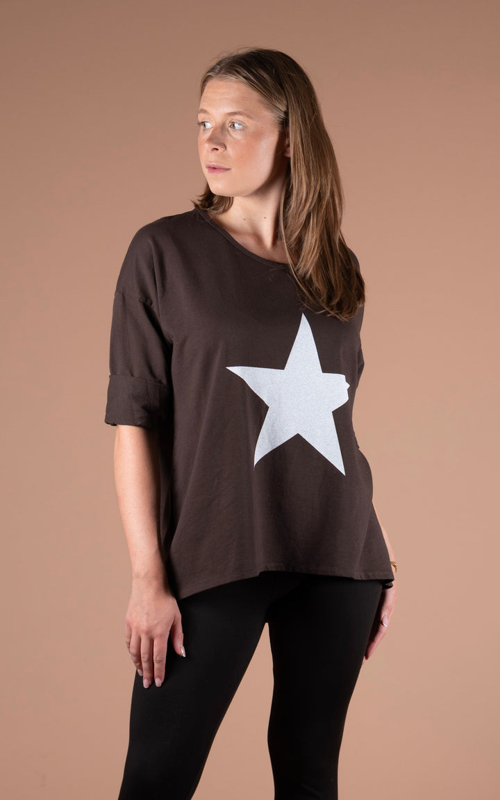 Camille Star Top| Brown