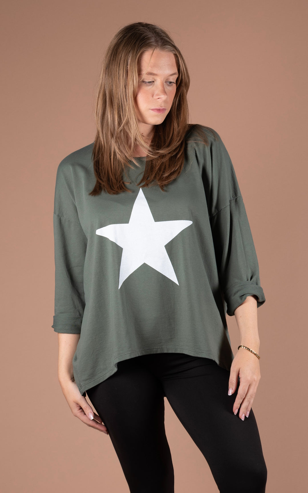 Camille Star Top | Khaki