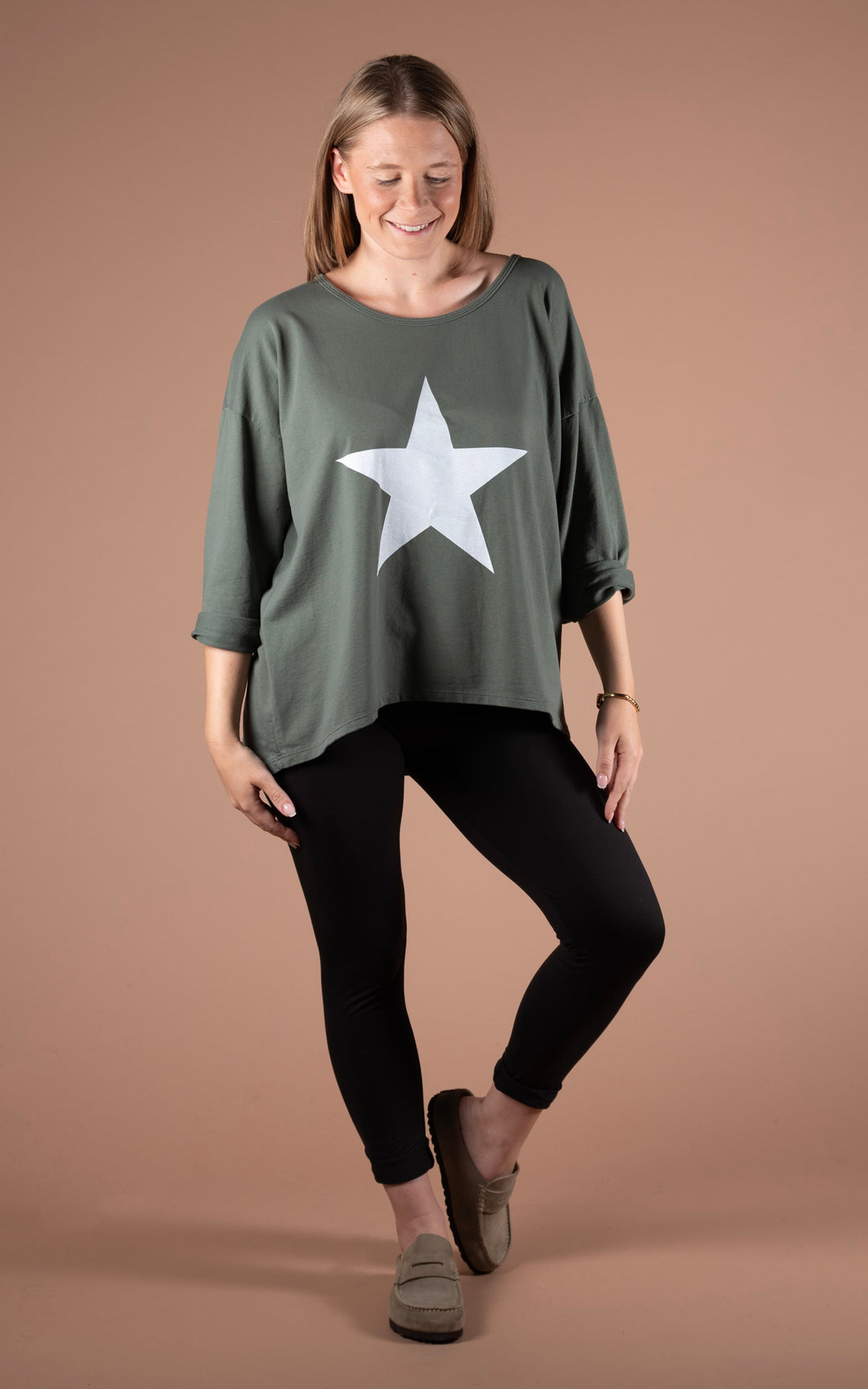 Camille Star Top | Khaki
