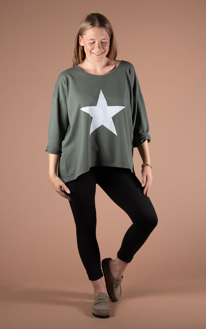 Camille Star Top | Khaki