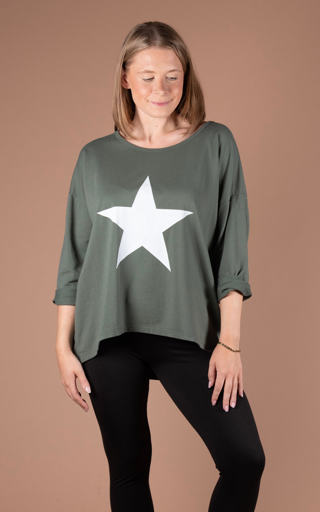 Camille Star Top | Khaki