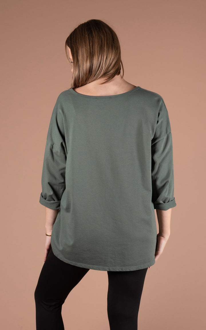 Camille Star Top | Khaki