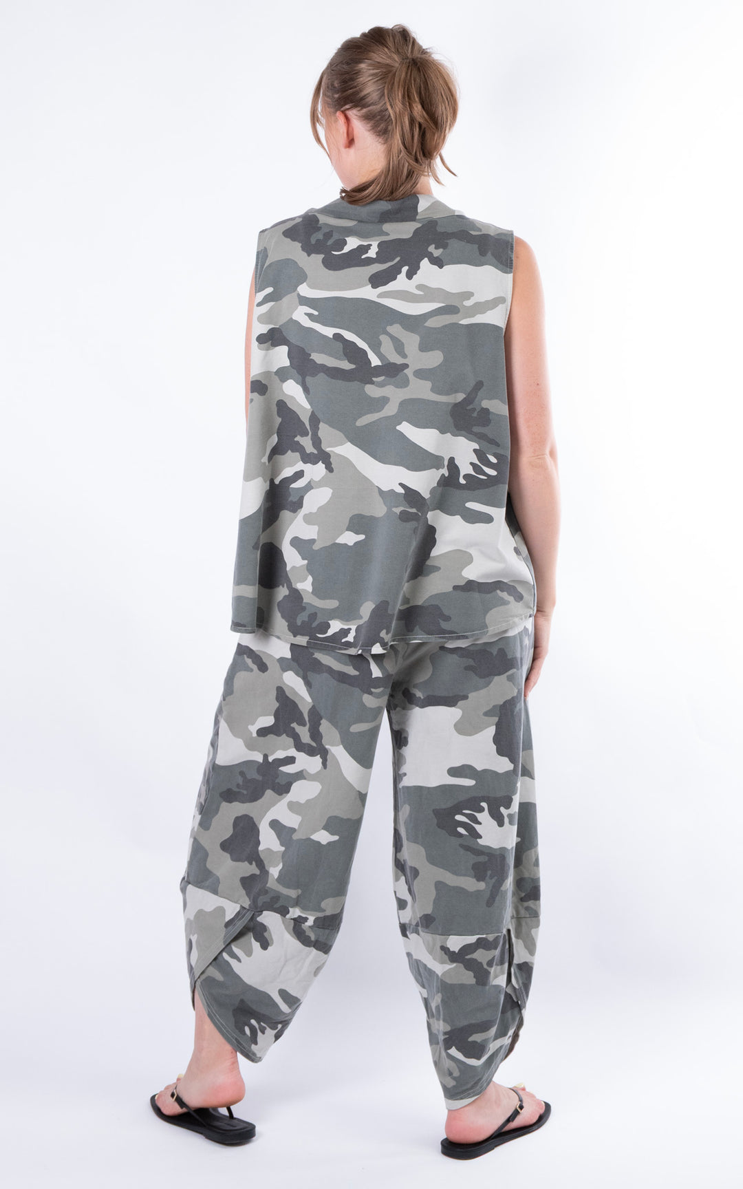 Camo Button Waistcoat | Khaki