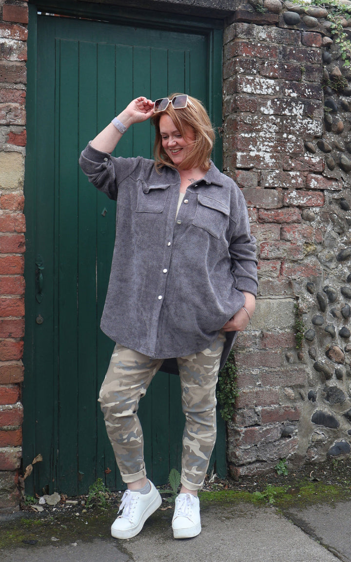 Carly Cord Shirt | Grey