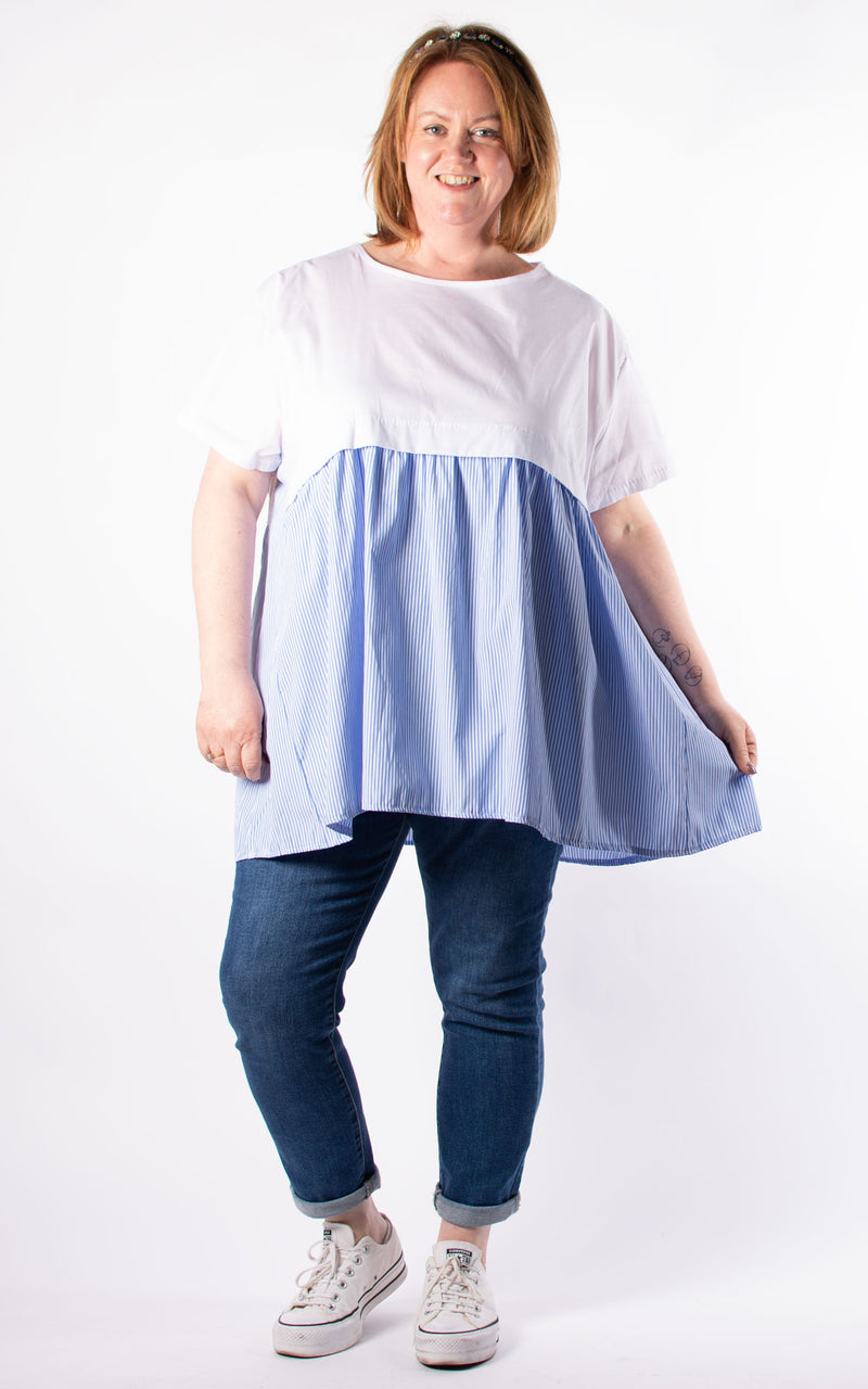 Carol 2 Piece Stripe | Sky Blue