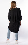 Caroline V-neck Tunic | Plain |  Black