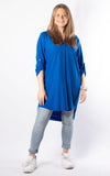 Caroline V-neck Tunic | Plain |  Cobalt