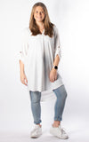 Caroline V-neck Tunic | Plain |  White