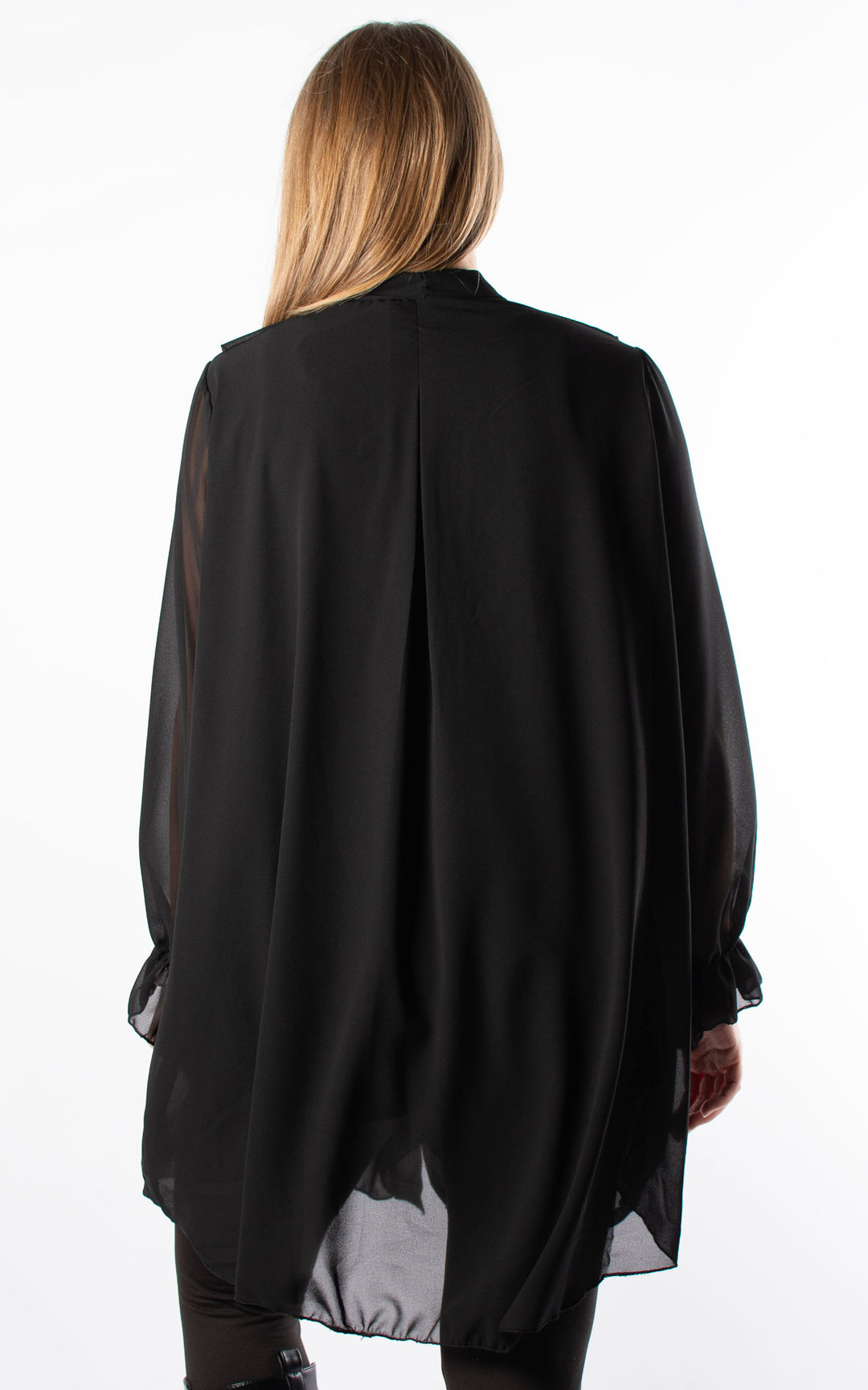 Cascade Ruffle Shirt | Black