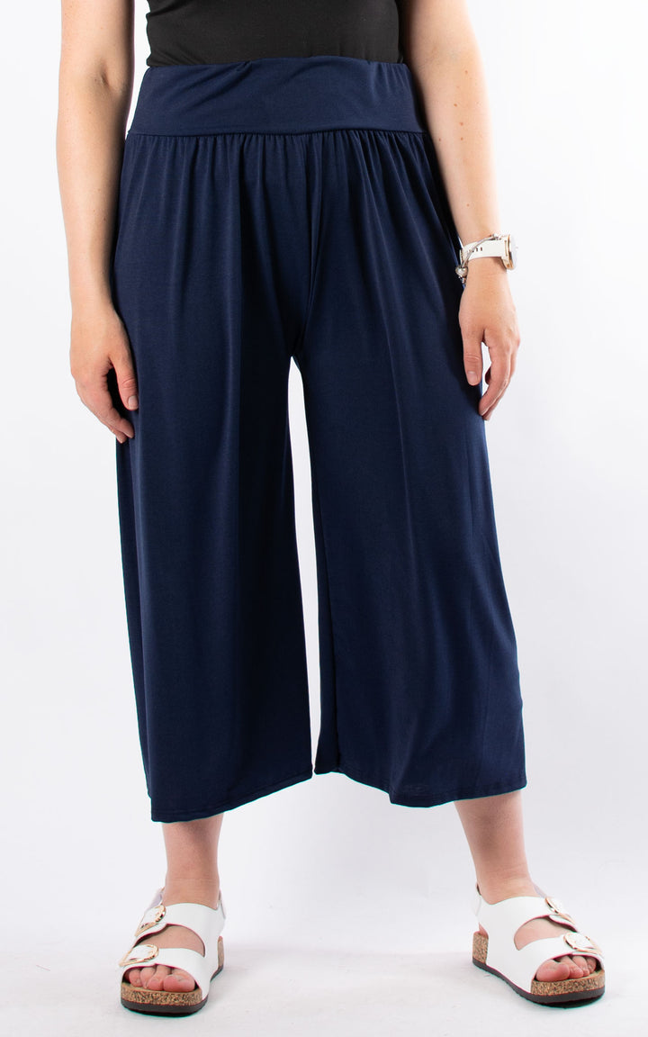 Cath Cropped Trousers | Navy