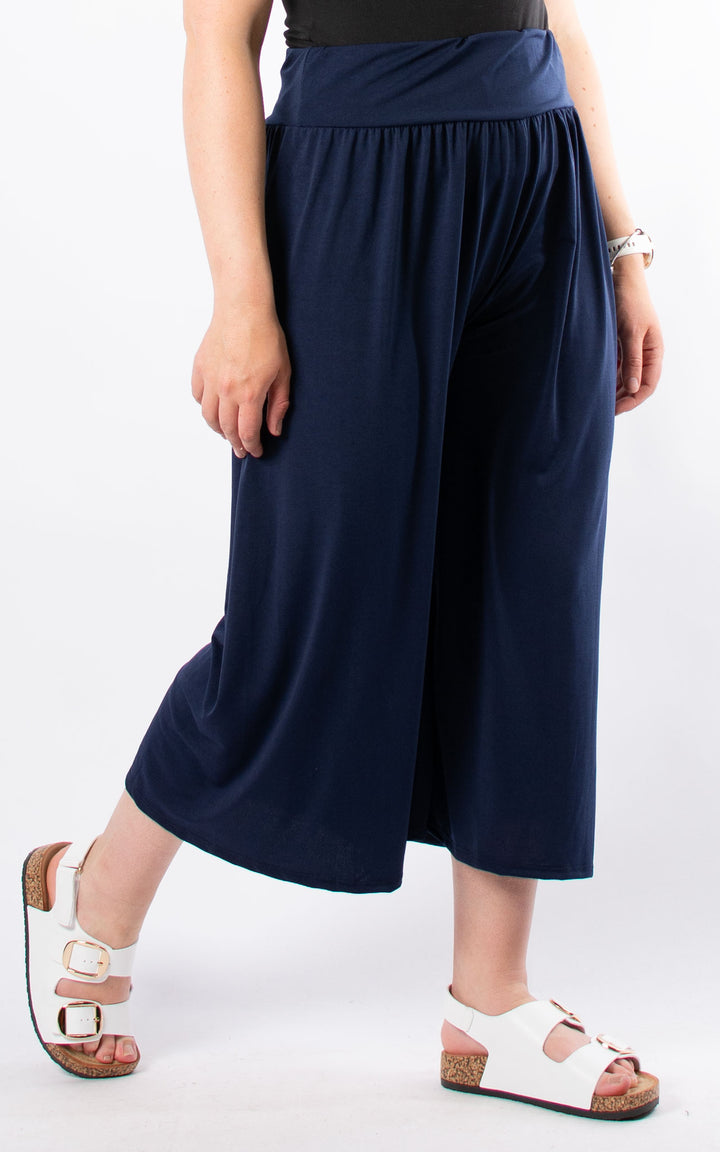 Cath Cropped Trousers | Navy