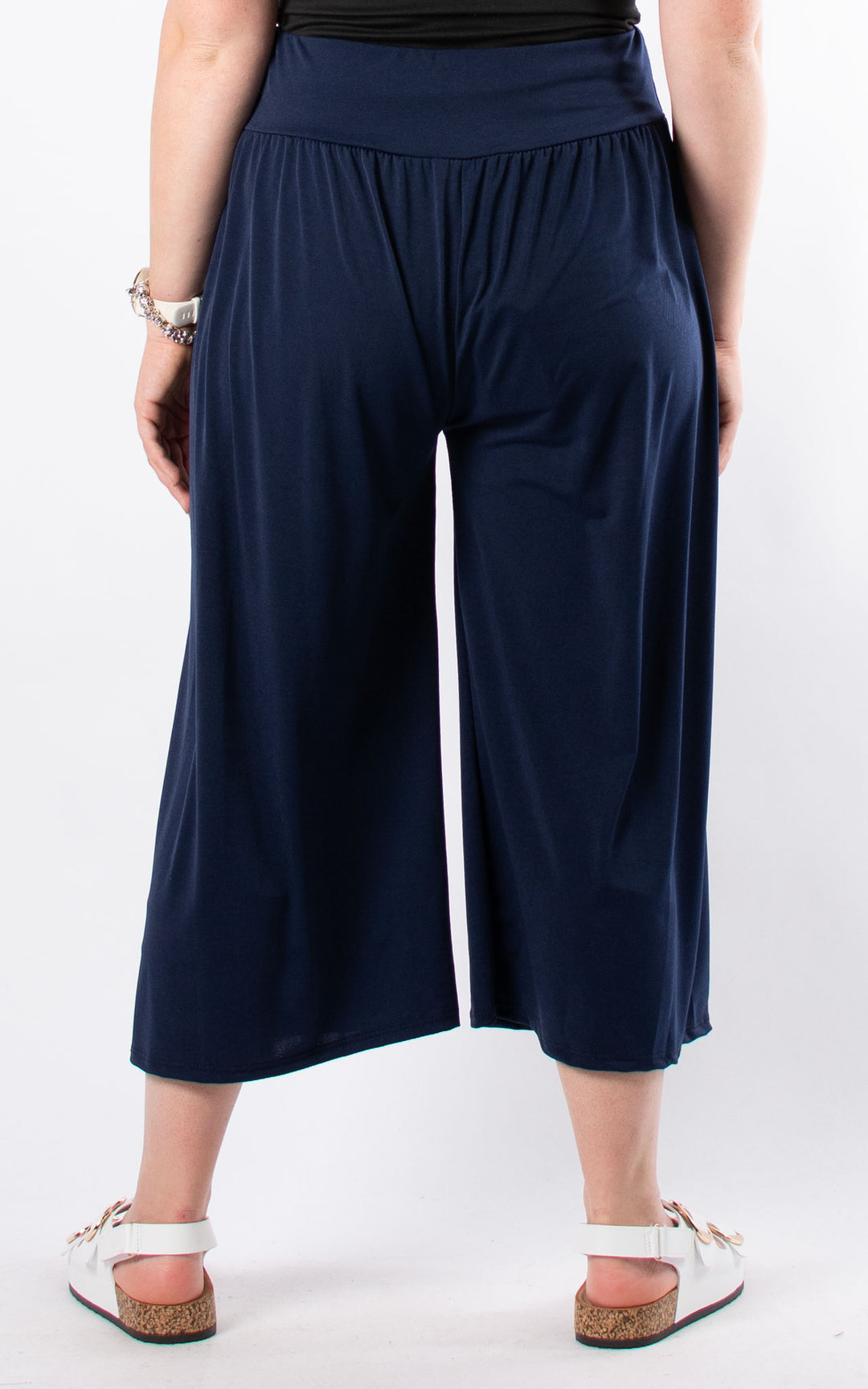 Cath Cropped Trousers | Navy