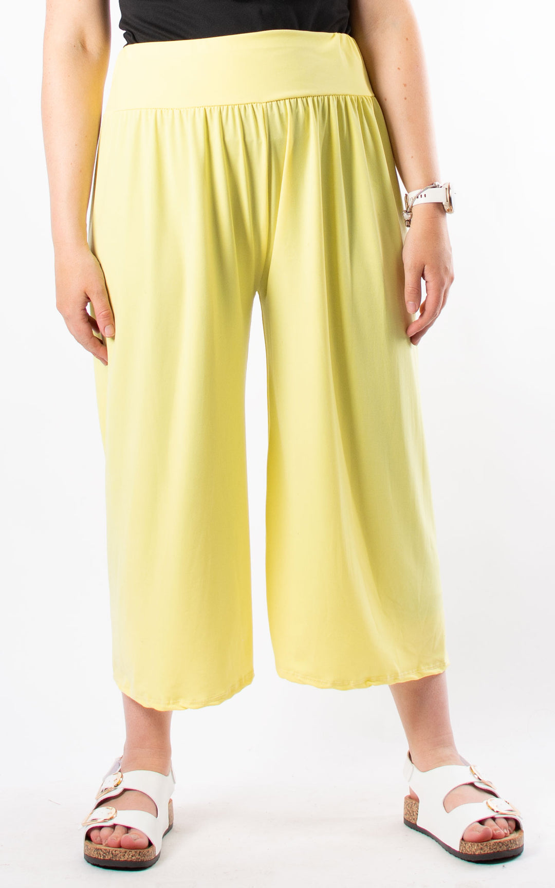 Cath Cropped Trousers | Yellow