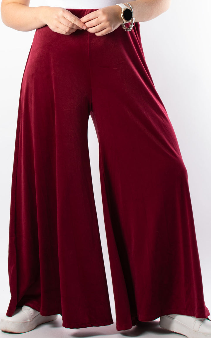 Cath Velvet Trousers | Burgundy